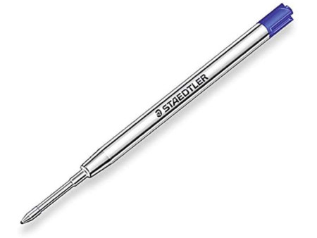 STAEDTLER Recharge pour stylo à bille 458, M, bleu