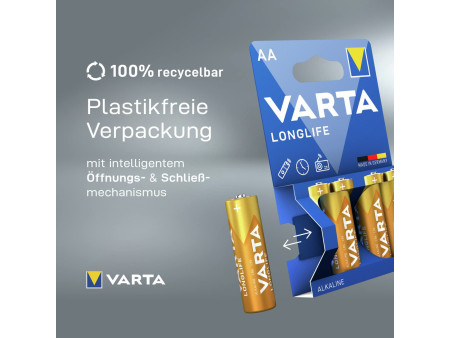 VARTA Pile alcaline 'LONGLIFE', Mignon AA