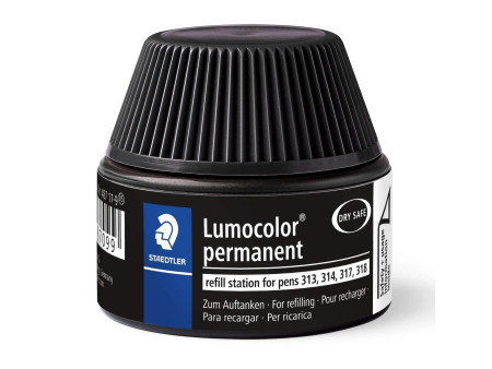 STAEDTLER Flacon de recharge Lumocolor, permanent, noir