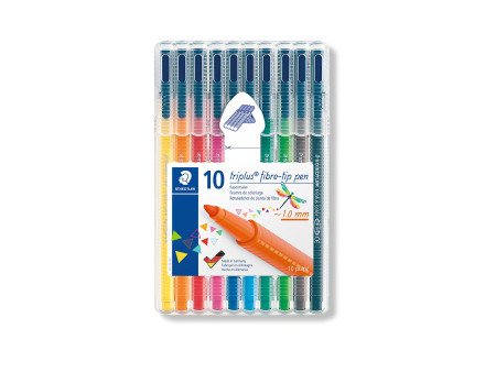 STAEDTLER Feutres triplus, étui de 10