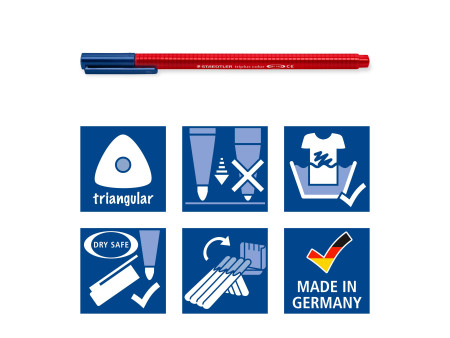 STAEDTLER Feutres triplus, étui de 10