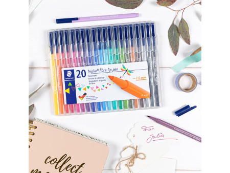 STAEDTLER Feutre triplus, étui de 20