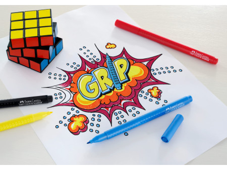 FABER-CASTELL Stylo feutre GRIP COLOUR MARKER, étui de 20