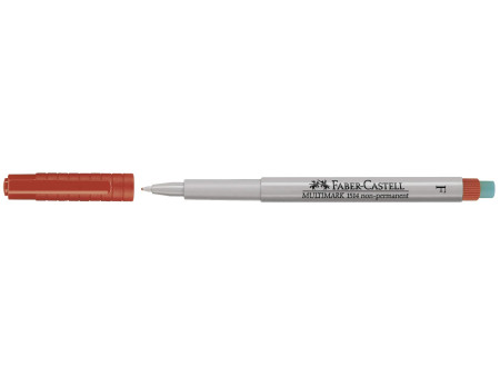 FABER-CASTELL Marqueur NonPermanent MULTIMARK F, rouge