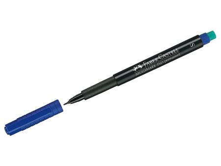 FABER-CASTELL Marqueur permanent MULTIMARK S, bleu