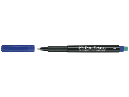 FABER-CASTELL Marqueur permanent MULTIMARK F, bleu