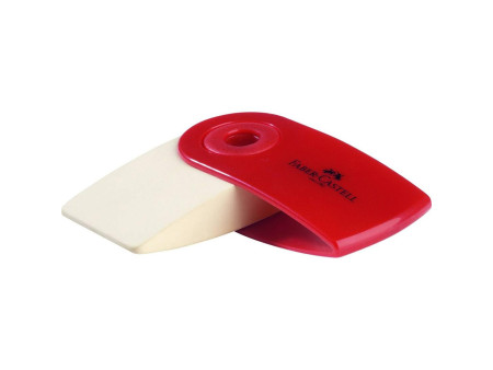 FABER-CASTELL Gomme en plastique 'SLEEVE MINI', rouge / bleu