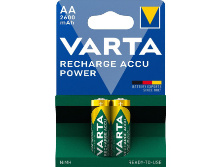 VARTA Pile NiMH 'Rechargeable Accu', Mignon (AA), 2 600 mAh