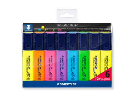 STAEDTLER Surligneur 'Textsurfer Classic', 6 + 2 gratuits
