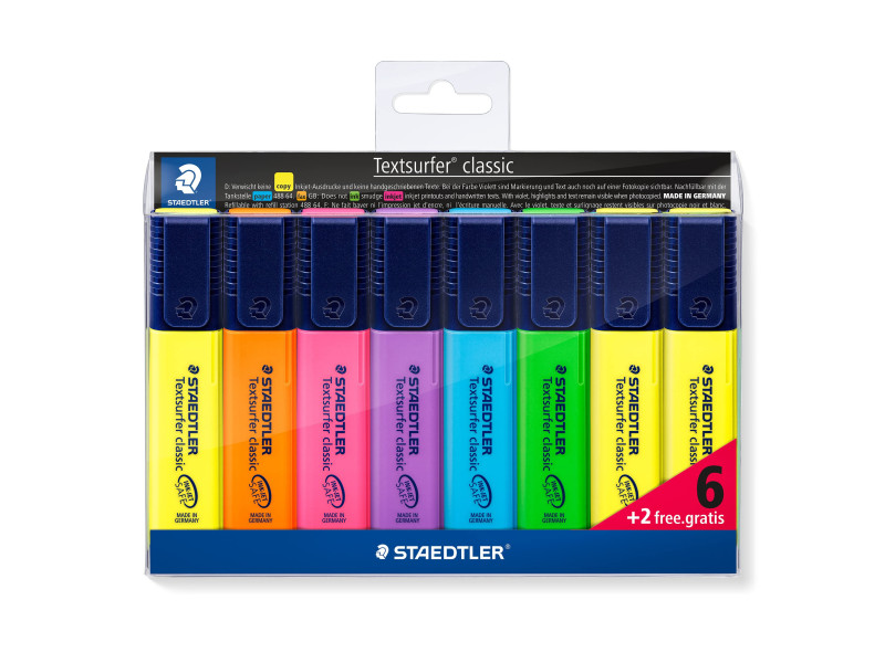 STAEDTLER Surligneur 'Textsurfer Classic', 6 + 2 gratuits