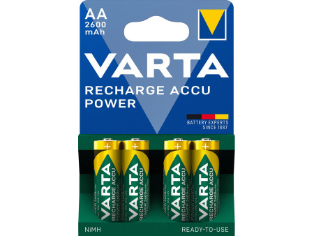 VARTA Pile NiMH 'Rechargeable Accu', Mignon (AA), 2 600 mAh