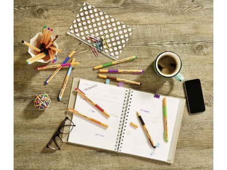 STABILO Stylo à encre gel pointVisco, étui plastique de 4