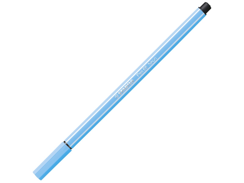 STABILO Stylo feutre Pen 68, bleu fluo