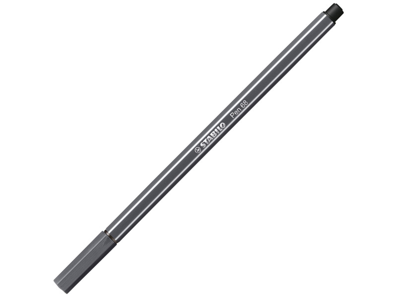 STABILO Stylo feutre Pen 68, gris noir
