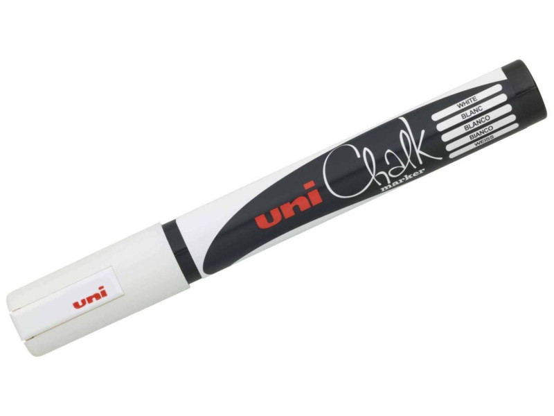 uni-ball Marqueur craie Chalk marker PWE5M, blanc