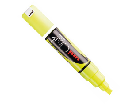 uni-ball Marqueur craie Chalk marker PWE8K, jaune fluo