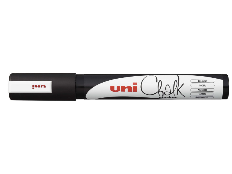 uni-ball Marqueur craie Chalk marker PWE5M, noir