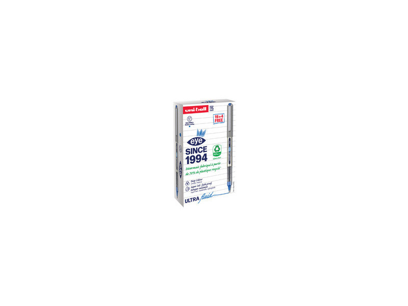 uni-ball Stylo roller eye fine UB157E, VALUE PACK, bleu