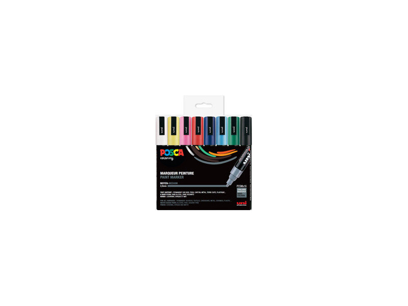POSCA Marqueur à pigment PC5M, étui de 4, couleurs douces
