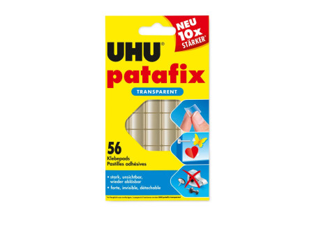 UHU Pastilles adhésives patafix, détachable, transparent