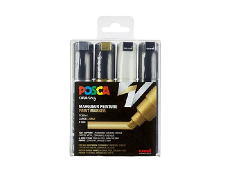 POSCA Marqueur à pigment PC-8K, étui de 4