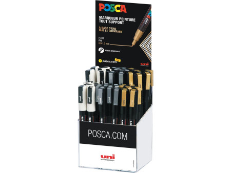 POSCA Marqueur à pigment PC-3M, présentoir de 36