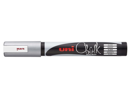 uni-ball Marqueur craie Chalk marker PWE5M, argent