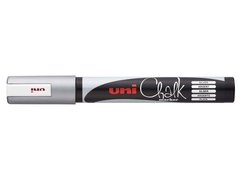 uni-ball Marqueur craie Chalk marker PWE5M, argent