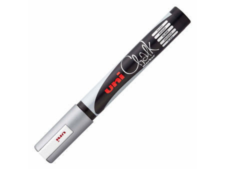 uni-ball Marqueur craie Chalk marker PWE5M, argent