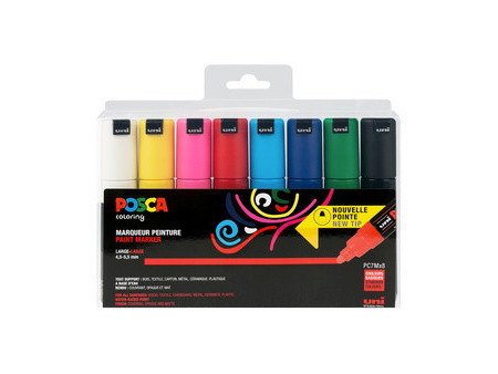 POSCA Marqueur à pigment PC-7M, étui de 8