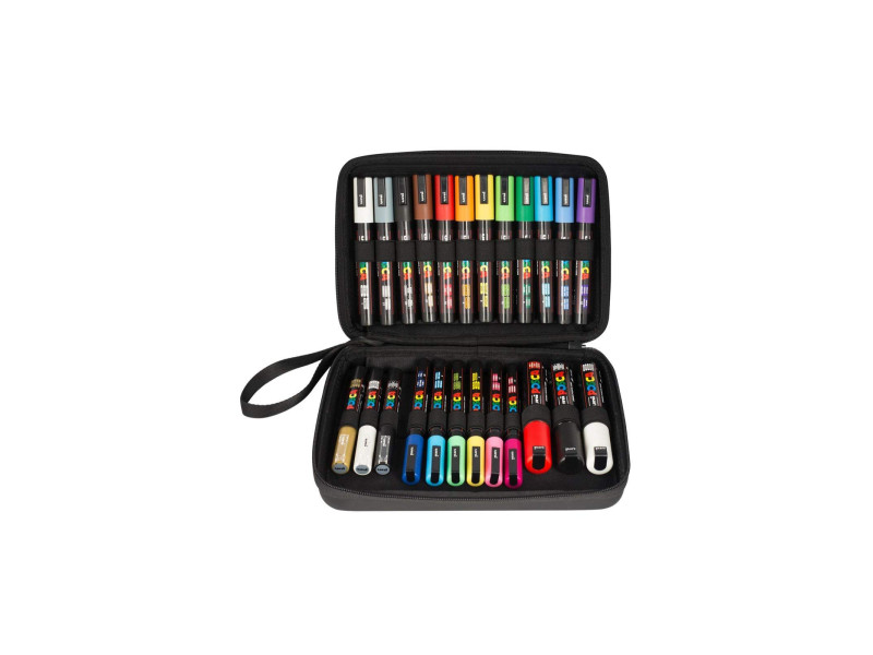 POSCA Marqueur à pigment, mallette de 24 pièces