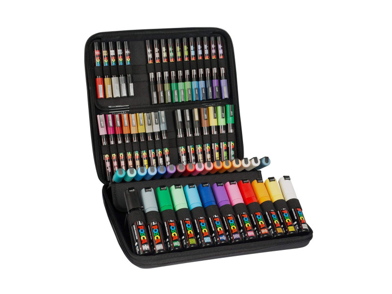POSCA Marqueur à pigment, mallette de 60 pièces