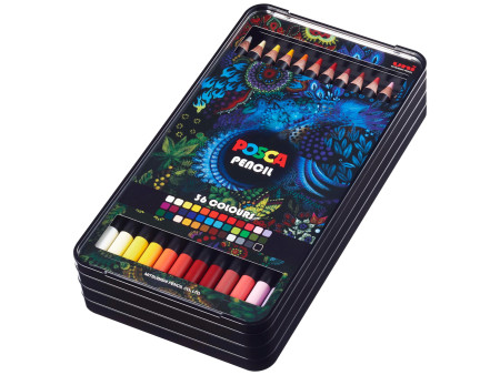 POSCA Crayons de couleur PENCIL KPE200, étui de 36