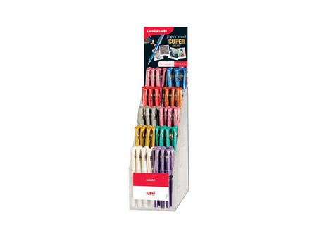 uni-ball Stylo à encre gel SIGNO broad, présentoir de 120