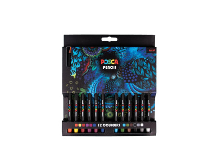 POSCA Crayons de couleur PENCIL KPE200, étui carton de 12