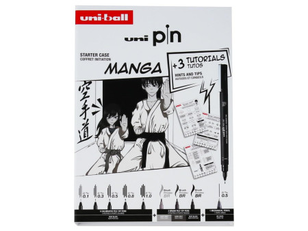 uni-ball Coffret d'initiation uni pin 'MANGA', 9 pièces
