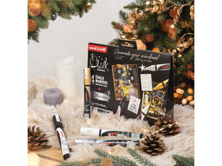 uni-ball Marqueur craie Chalk marker, coffret Noël SCANDI