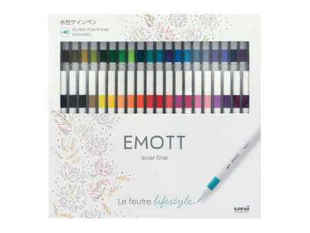 uni-ball Feutres EMOTT, étui carton de 40 pièces
