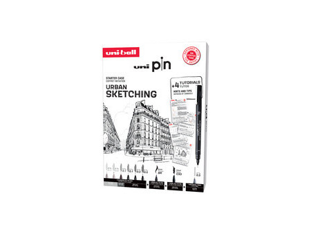 uni-ball Coffret d'initiation uni pin URBAN SKETCHING