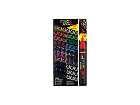 POSCA Marqueur à pigment PC5M BRUSH, présentoir de 60