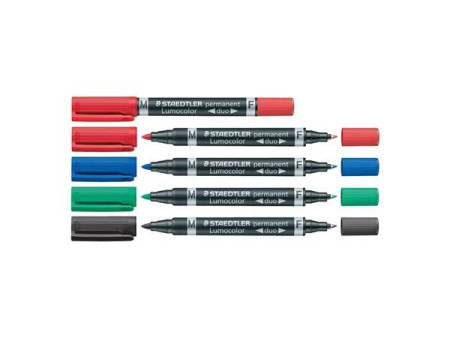 STAEDTLER Marqueur permanent 348 Lumocolor duo, rouge