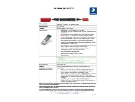 STAEDTLER Marqueur permanent 348 Lumocolor duo, rouge