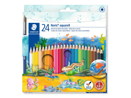 STAEDTLER Crayon aquarelle Noris, étui carton de 24