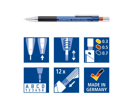 STAEDTLER Porte-mines Mars micro, en étui de 3