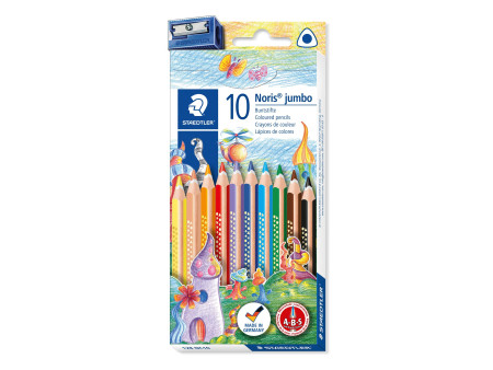 STAEDTLER Crayon de couleur Noris jumbo, étui de 10