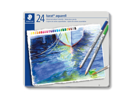STAEDTLER Crayon aquarellable karat aquarelle, étui de 24