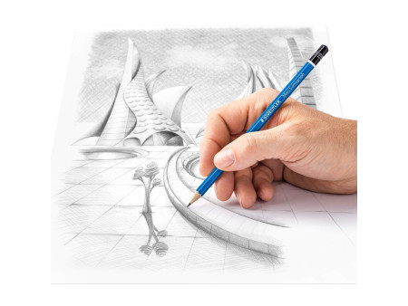 STAEDTLER Crayon 100 Mars Lumograph, étui en métal de 12
