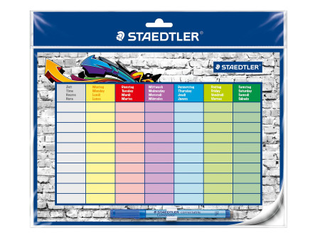 STAEDTLER Kit emploi du temps Lumocolor correctable, A4