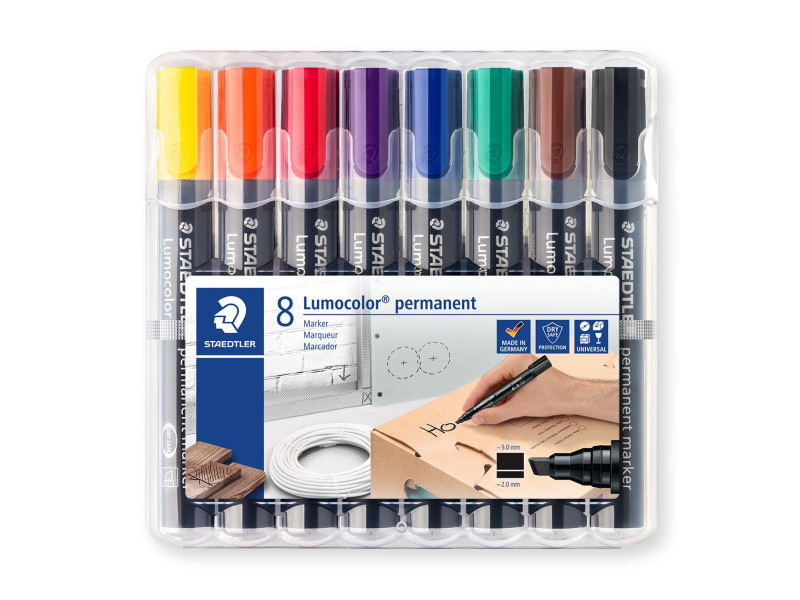 STAEDTLER Marqueur permanent 350 Lumocolor, étui de 8