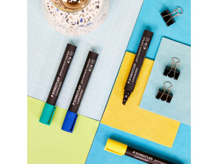 STAEDTLER Marqueur permanent 350 Lumocolor, étui de 8